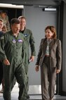 Col. Randy Ogden, 916th Air Refueling Wing commander, escorts Senator Kay Hagan, D-N.C., on a tour of the 916th's Corrosion Control Hangar on Aug. 19, 2010. (USAF photo by Ms. Donna Lea, 916ARW/PA)