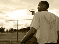 Capt. Antoine Hood, 919th Special Operations Wing, had a celebrated college basketball career at the Air Force Academy from 2002-2006, but has yet to realize his dream of playing in the NBA.  With his active-duty commitment now complete, the reservist says he’s ready to take the next step and make that dream a reality.  (U.S. Air Force photo/ Tech. Sgt. Samuel King Jr.)
