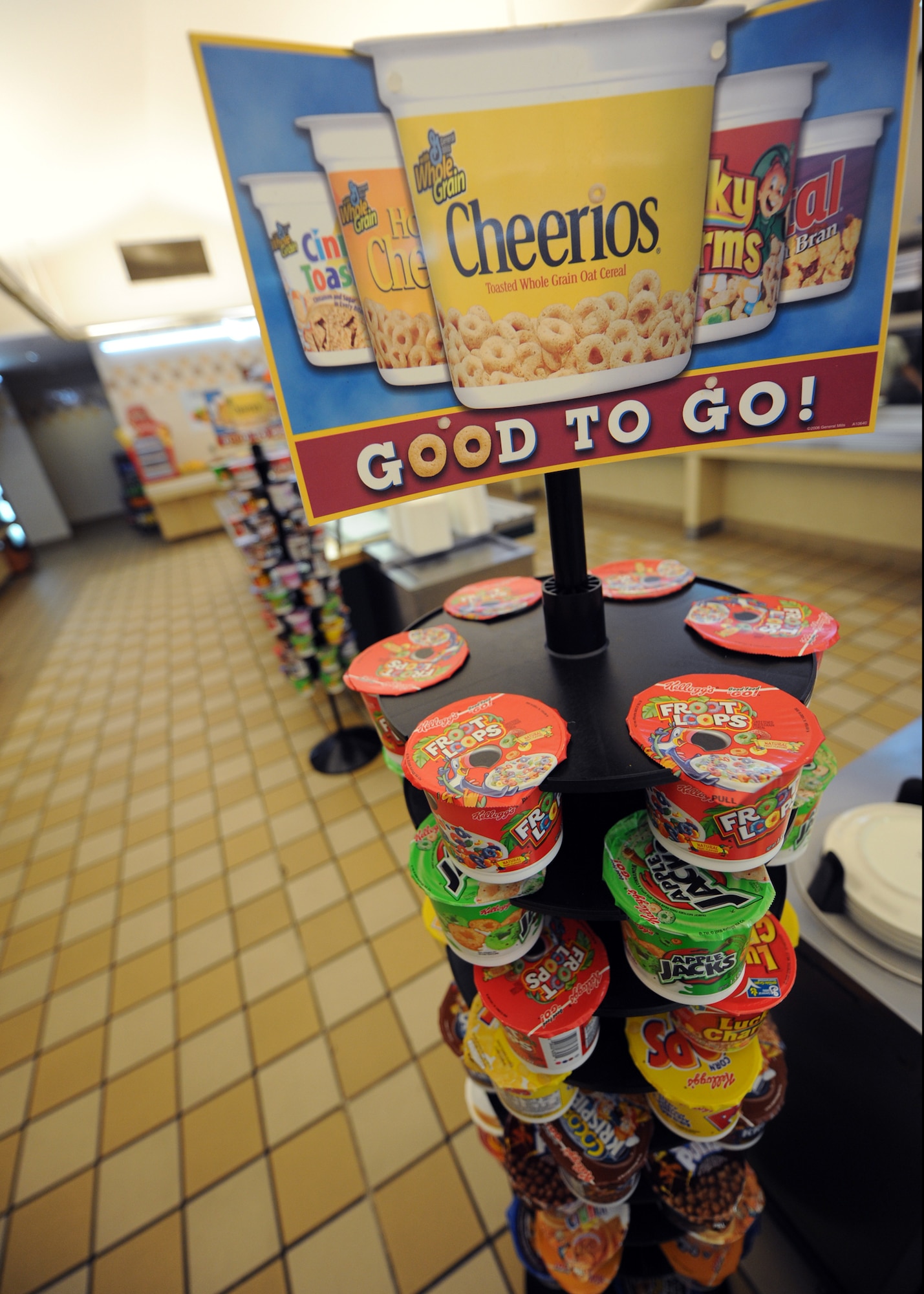 A new addition to the breakfast menu for Gaylor Dining Facility customers are new Heart Healthy cereals. (U.S. Air Force photo/Senior Airman Timothy Taylor)