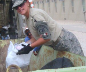 AL UDEID AIR BASE, Qatar -- Senior Airman Erin Bloodgood is currently deployed to Qatar from the 633d Medical Support Squadron Personnel and Administration Flight. Airman Bloodgood is expected to return September 2010. (Photo courtesy/Senior Airman Erin Bloodgood)