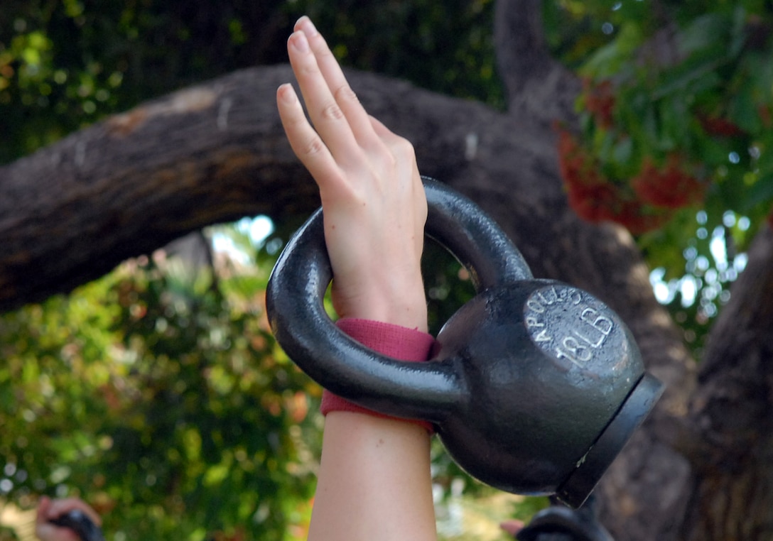 A kettlebell is an object that was once used as a counter balance to weigh grain in Russia during the 1700s. Today, they are used for exercise.