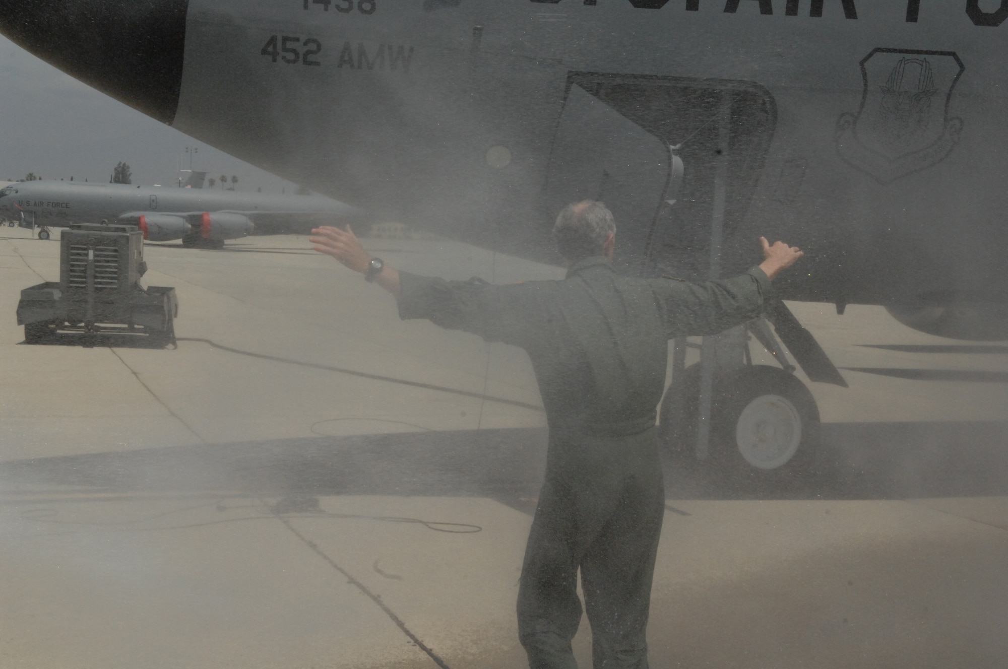 Final Flight of Lt. Col. Dave Tully, 336th Air Refueling Squadron, March Air Reserve Base, Calif. (U.S. Air Force photo by SSgt Keith Lawson)
