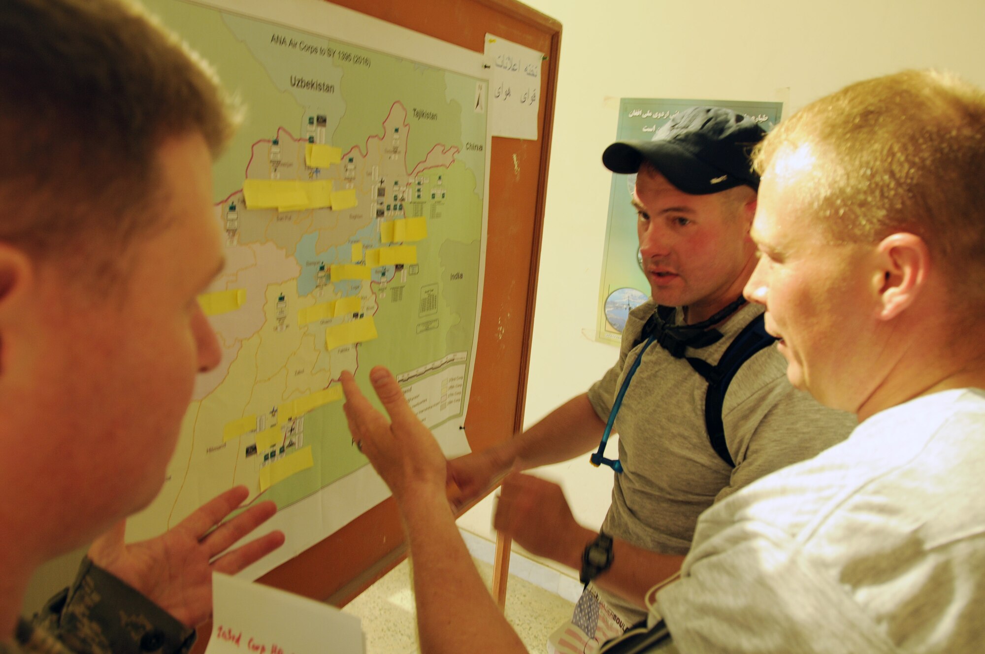 100827-N-6031Q-008 KABUL, Afghanistan - Airmen from the Combined Air Power Transition Force participate in the "Amazing Race" event held jointly at the International Security Assistance Force and Afghan Air Force base's on Aug. 27, 2010. The race was both physically and mentally challenging as the contestants would decipher clues that would lead them to the variety of mixed events during the race including volleyball, face paint and blind ball toss, map reading. (US Navy photo by Mass Communication Specialist 2nd Class David Quillen/ RELEASED).