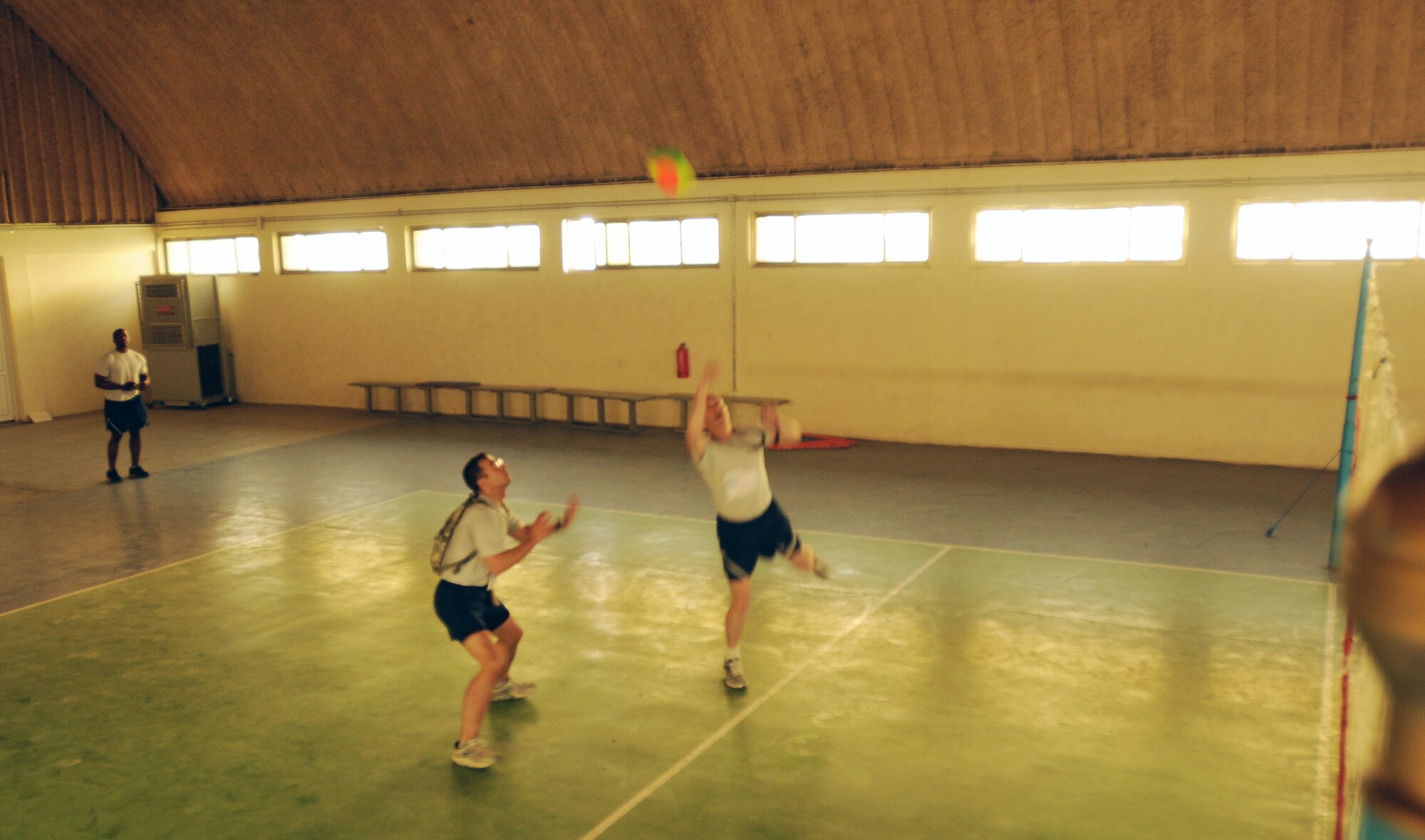 100827-N-6031Q-004 KABUL, Afghanistan - Airmen from the Combined Air Power Transition Force participate in the "Amazing Race" event held jointly at the International Security Assistance Force and Afghan Air Force base's on Aug. 27, 2010. The race was both physically and mentally challenging as the contestants would decipher clues that would lead them to the variety of mixed events during the race including volleyball, face paint and blind ball toss, map reading. (US Navy photo by Mass Communication Specialist 2nd Class David Quillen/ RELEASED).
