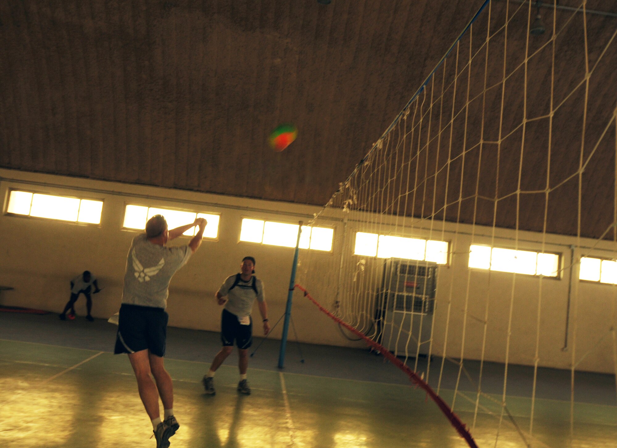 100827-N-6031Q-002 KABUL, Afghanistan - Airmen from the Combined Air Power Transition Force participate in the "Amazing Race" event held jointly at the International Security Assistance Force and Afghan Air Force base's on Aug. 27, 2010. The race was both physically and mentally challenging as the contestants would decipher clues that would lead them to the variety of mixed events during the race including volleyball, face paint and blind ball toss, map reading. (US Navy photo by Mass Communication Specialist 2nd Class David Quillen/ RELEASED).