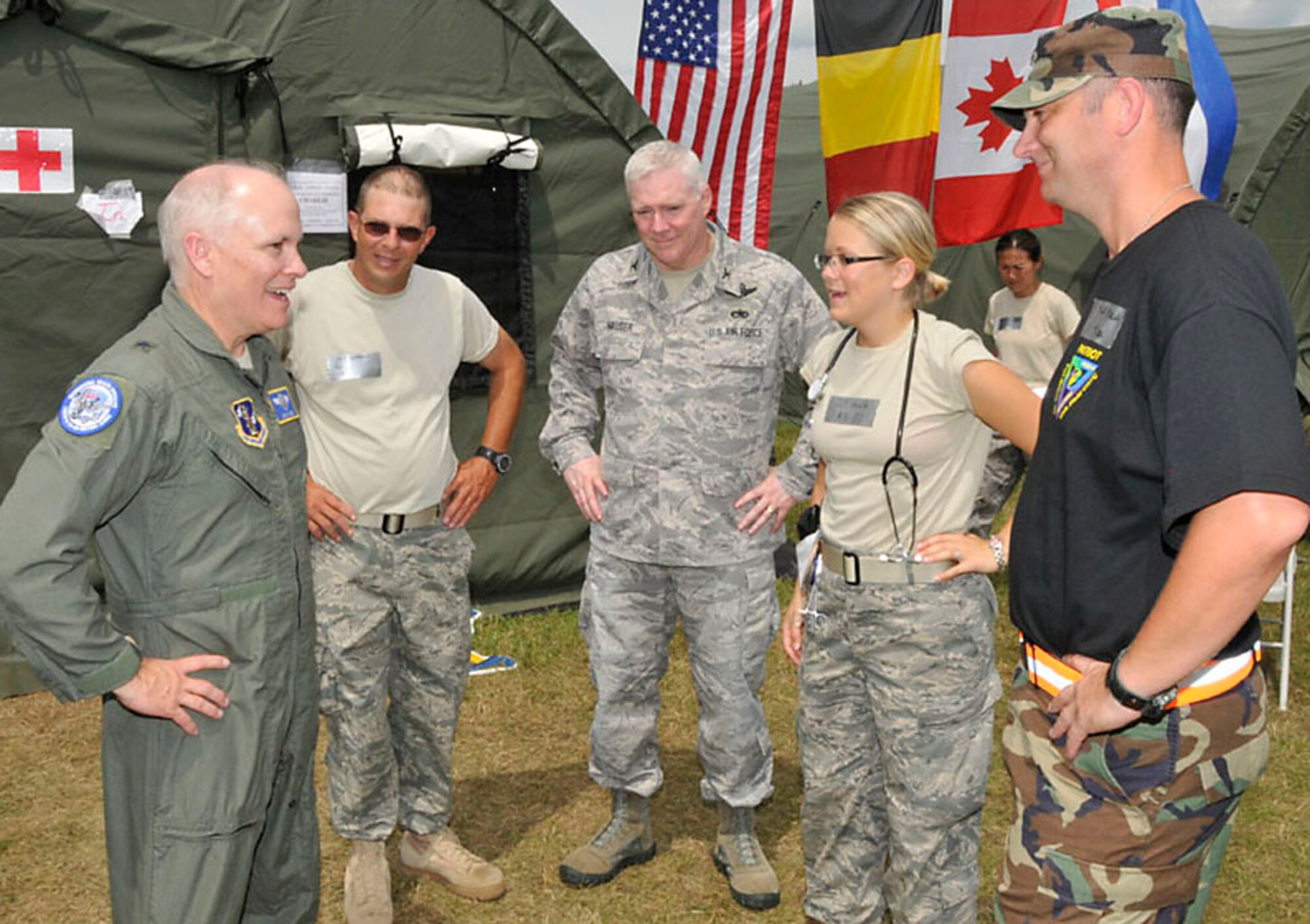 Distinguish Visitor day at Volf Field, Wis. (LtoR) Brid. Gen. McGoff, Tech. Sgt. McCammon, Col. Hauser, 2nd Lt. Heald, Maj. Rusch. Photo by Senior Master Sgt. John Chapman
