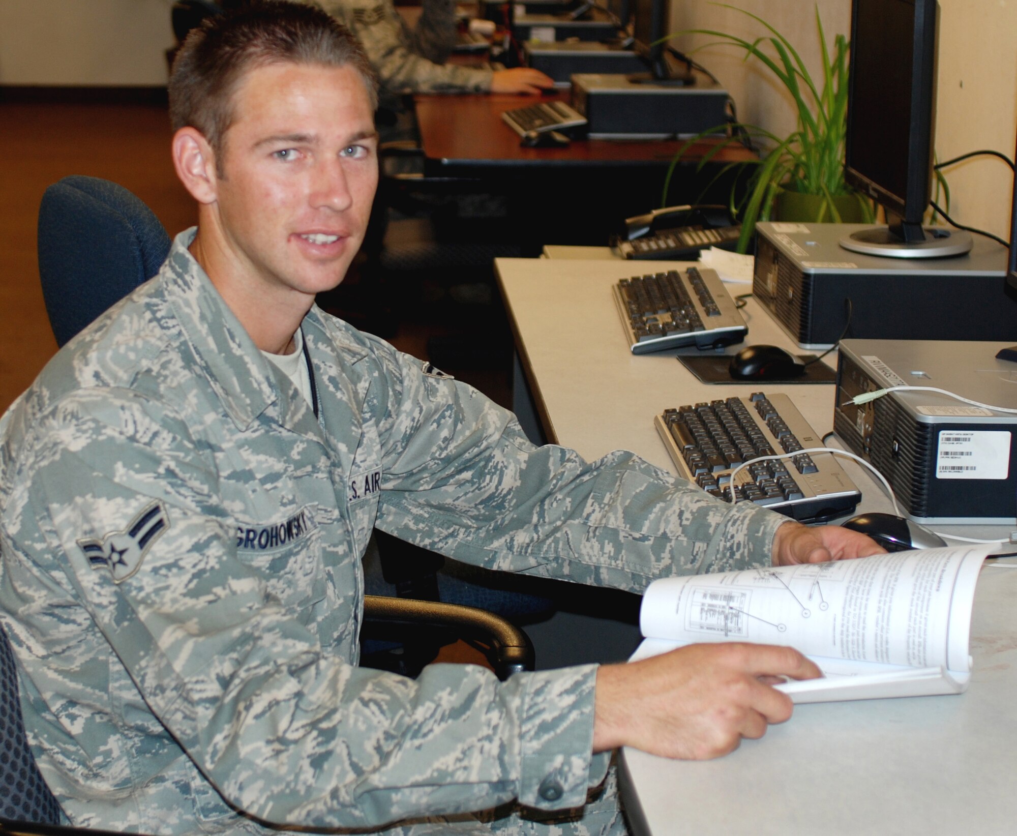 Airman 1st Class Gabriel Grohowsky is a communication navigation system maintenance specialist with the 452nd Aircraft Maintenance Squadron at March Air Reserve Base, Calif. Airman Grohowsky was among the first responders in an off-road racing accident near Lucerne Valley, Calif., that killed eight people Aug. 14, 2010.  (U.S. Air Force photo/Megan Just)