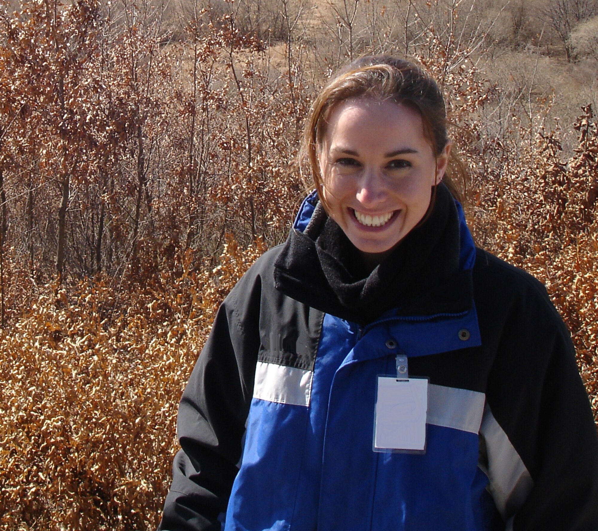 Staff Sgt. Amanda Schilliger-Kelly, 623rd Air Operations Center-Intelligence, Surveillance, and Reconnaissance operations, poses while in South Korea for an exercise in this undated photo.  Sergeant Schilliger-Kelly was selected for this week's "Tip of the Spear" spotlight. (Courtesy photo)