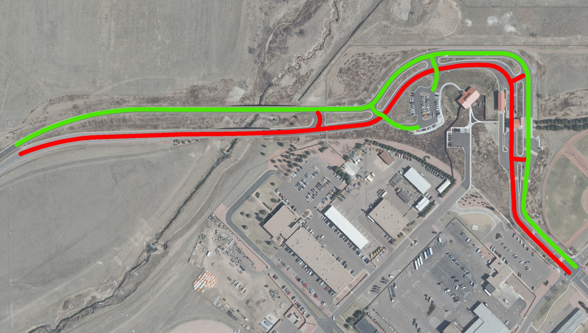 Phase 2: From Oct. 6 to 28, the south side of Stewart Avenue (red line) will be closed for repairs. Traffic will be limited to one lane in each direction, and drivers are advised to use alternate gates to enter base. (U.S. Air Force graphic)