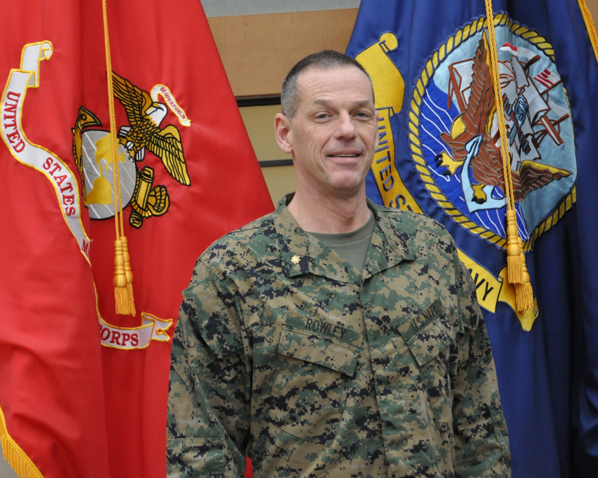 Navy Ch. (Lt. Cmdr.) Charles Rowley, Office of the Chaplain of the Marine Corps, is serving as a chaplain at Air Force Mortuary Affairs Operations on a two-year tour. His primary mission is to provide pastoral support and care for families of fallen Sailors and Marines. (U.S. Air Force photo/Christin Michaud)