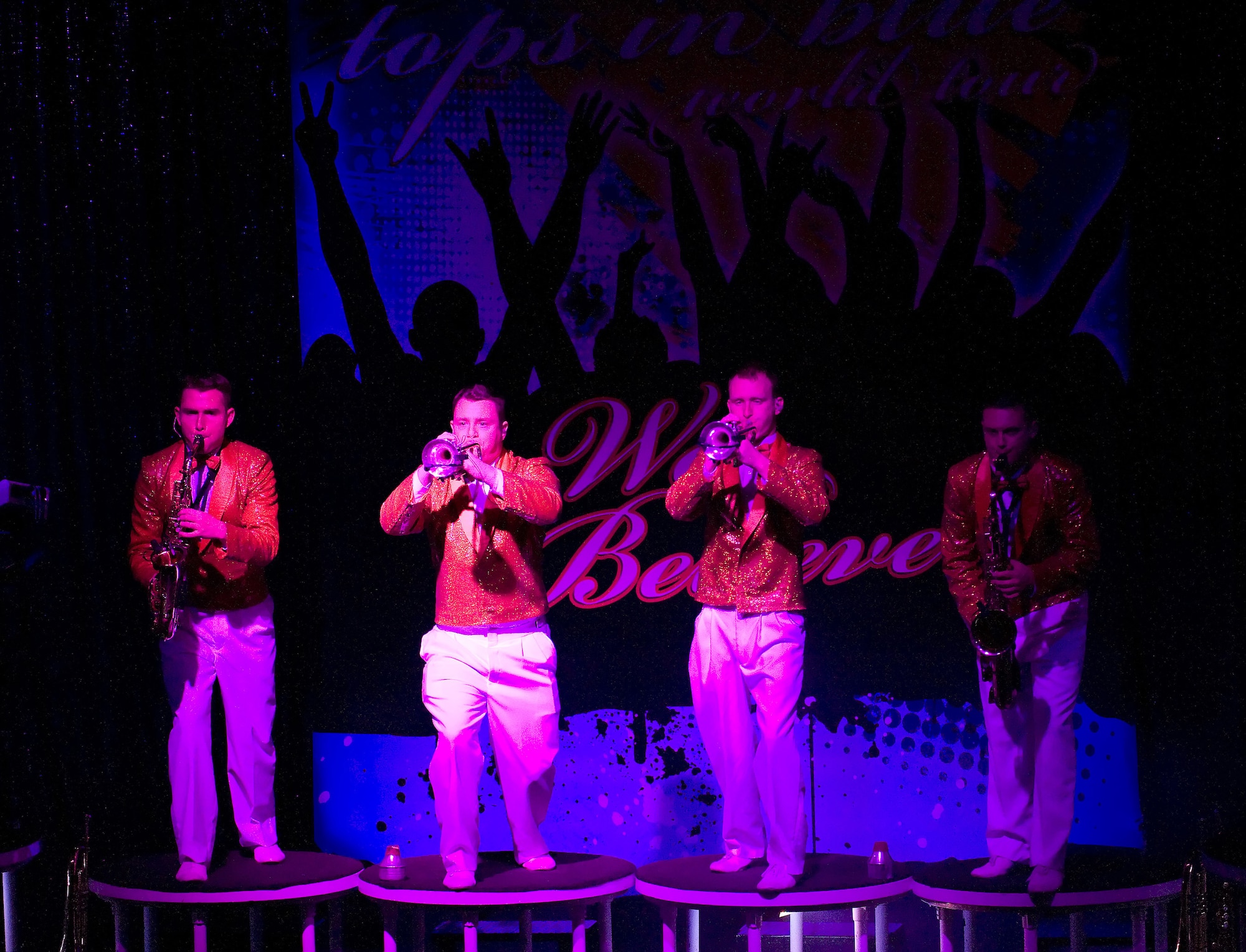 Members of Tops in Blue perform for the public at the Tops in Blue concert at Delaware State University Nov. 23, 2010. (U.S. Air Force photo by Jason Minto/Released)