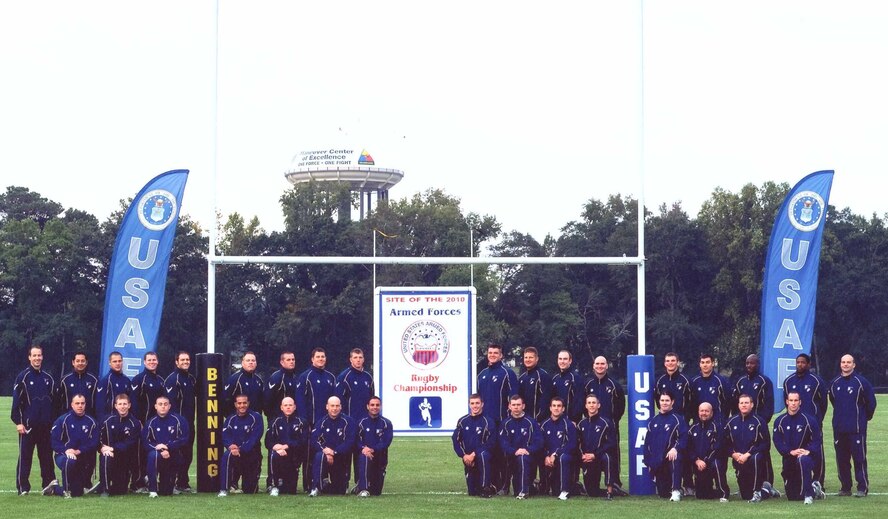 The Air Force rugby team emerged as champions of the 2010 Armed Forces Rugby Championship tournament, held in Ft. Benning, Ga., in November. (Courtesy photo)