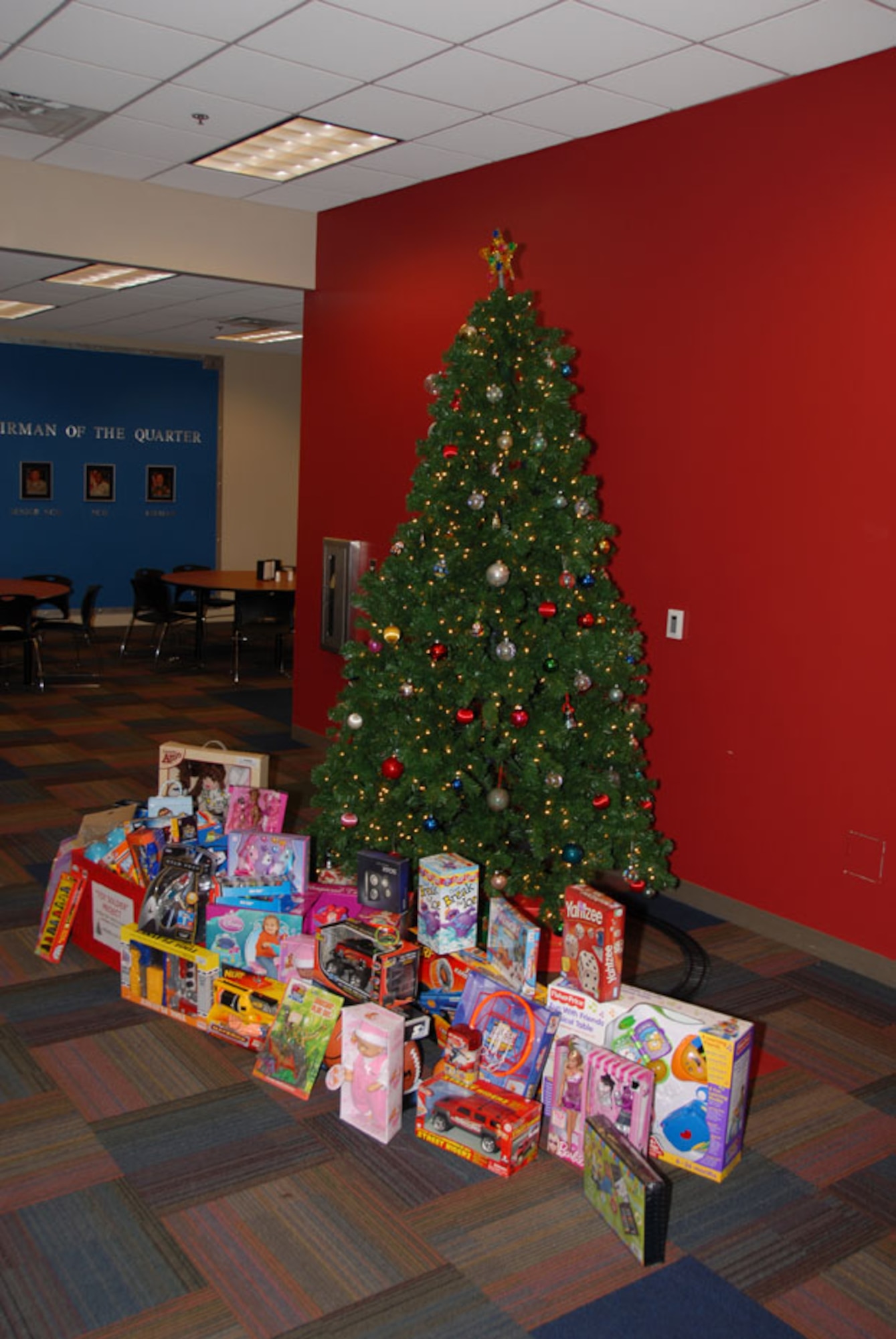 Children's Christmas Gifts collected by the 164th Airlift Wing Project Toy Soldier Campaign