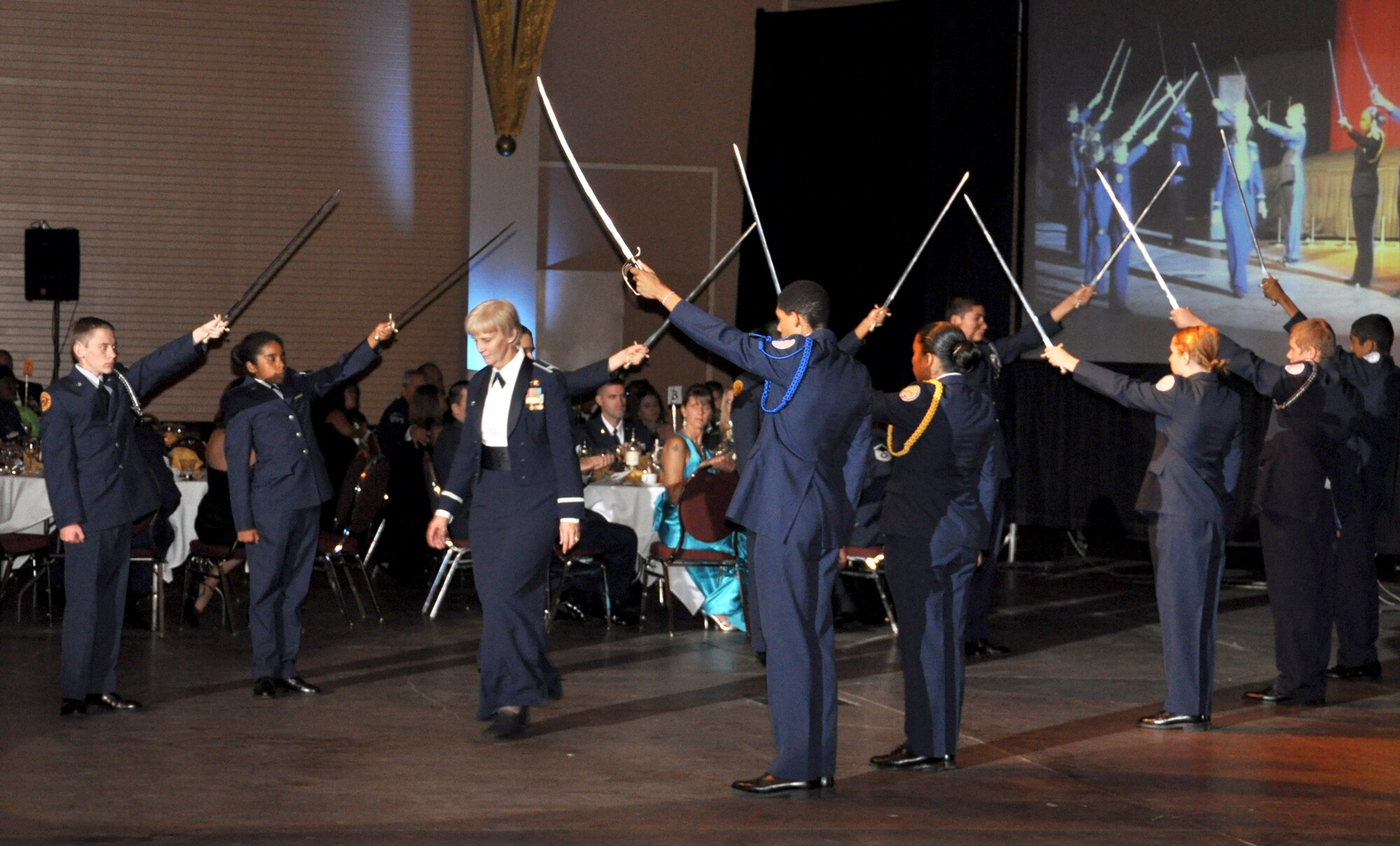 "Over There: March ARB Deployed" was the theme of this year's Military Ball at Raincross Square Riverside Convention Center.  (U.S. Air Force photo/Master Sgt. Michael Blair)