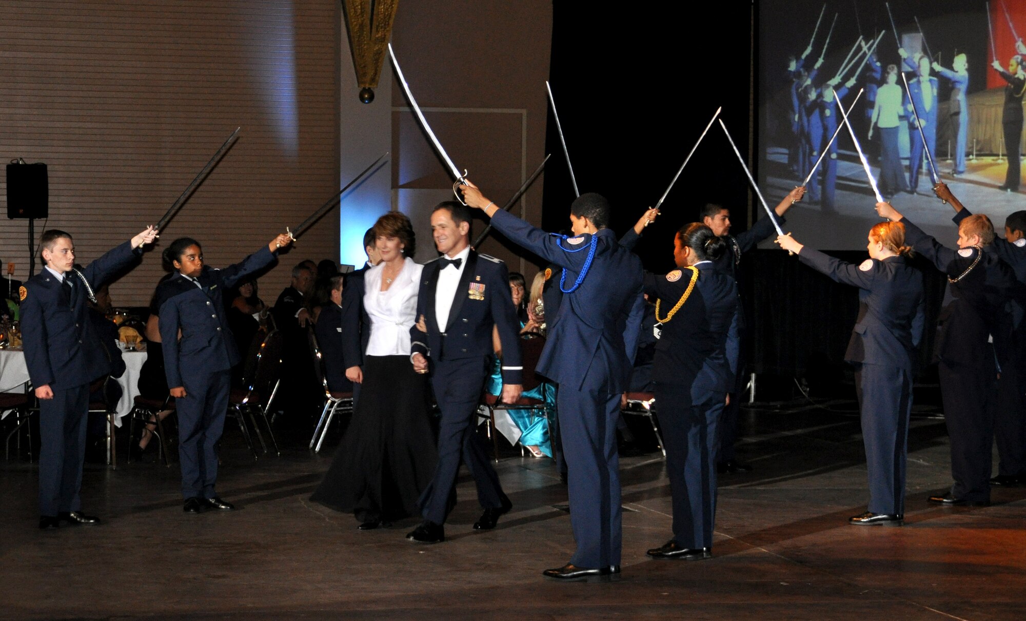 "Over There: March ARB Deployed" was the theme of this year's Military Ball at Raincross Square Riverside Convention Center.  (U.S. Air Force photo/Master Sgt. Michael Blair)