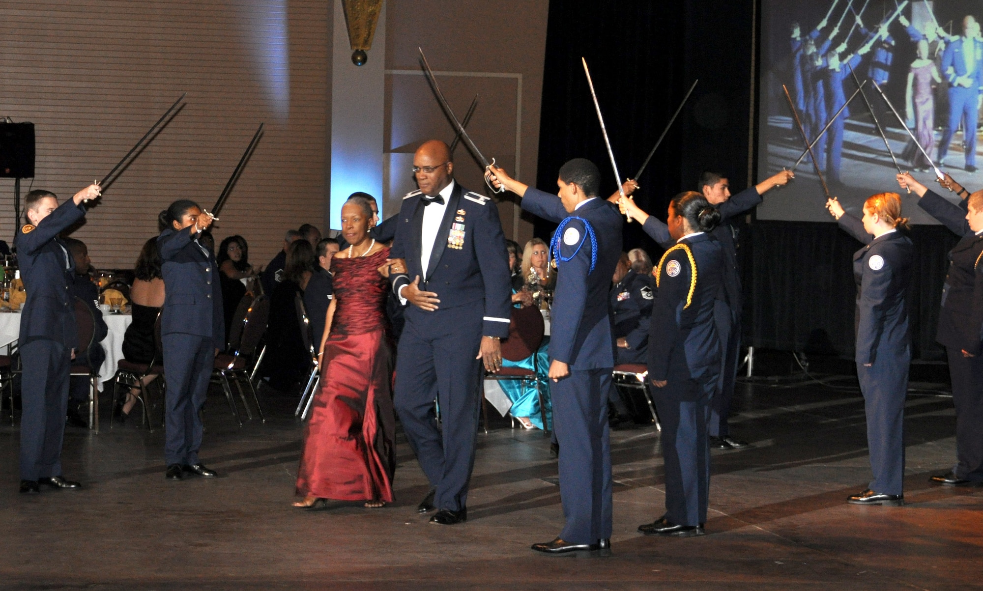 "Over There: March ARB Deployed" was the theme of this year's Military Ball at Raincross Square Riverside Convention Center.  (U.S. Air Force photo/Master Sgt. Michael Blair)