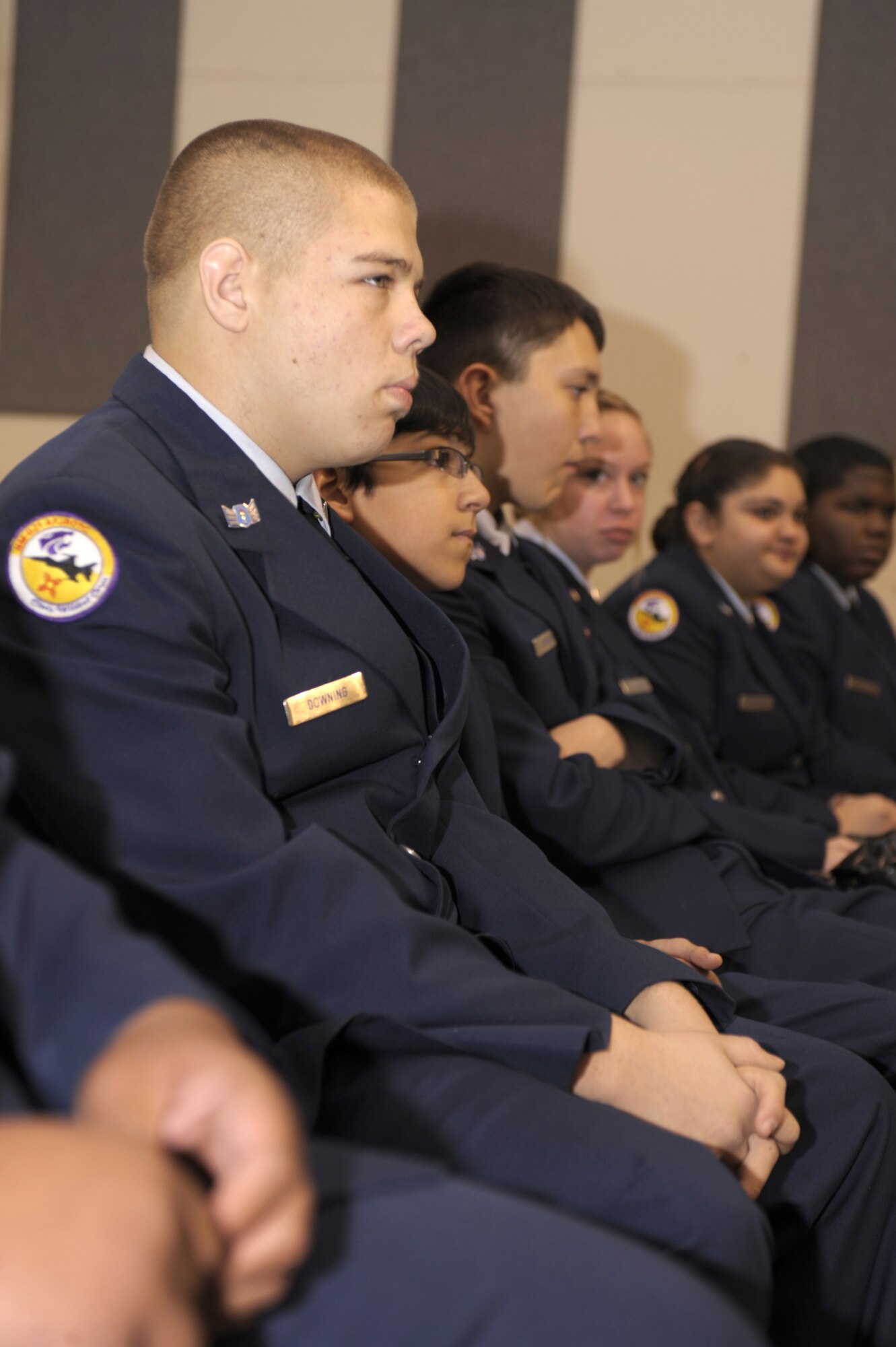 Clovis High School  Air Force ROTC members volunteered at the 7th Annual Blue Angels Holiday Event at the New Mexico  Christian Childrens Home in Portales, N.M., Dec. 5. The Blue Angels donated gifts, food and a check  for $1,055 to the organization, then enjoyed a Christmas party with the 73 children at the home. The ROTC cadet  mentor some of the older children. (U.S. Air Force Photo by Airman Ericka Engblom)