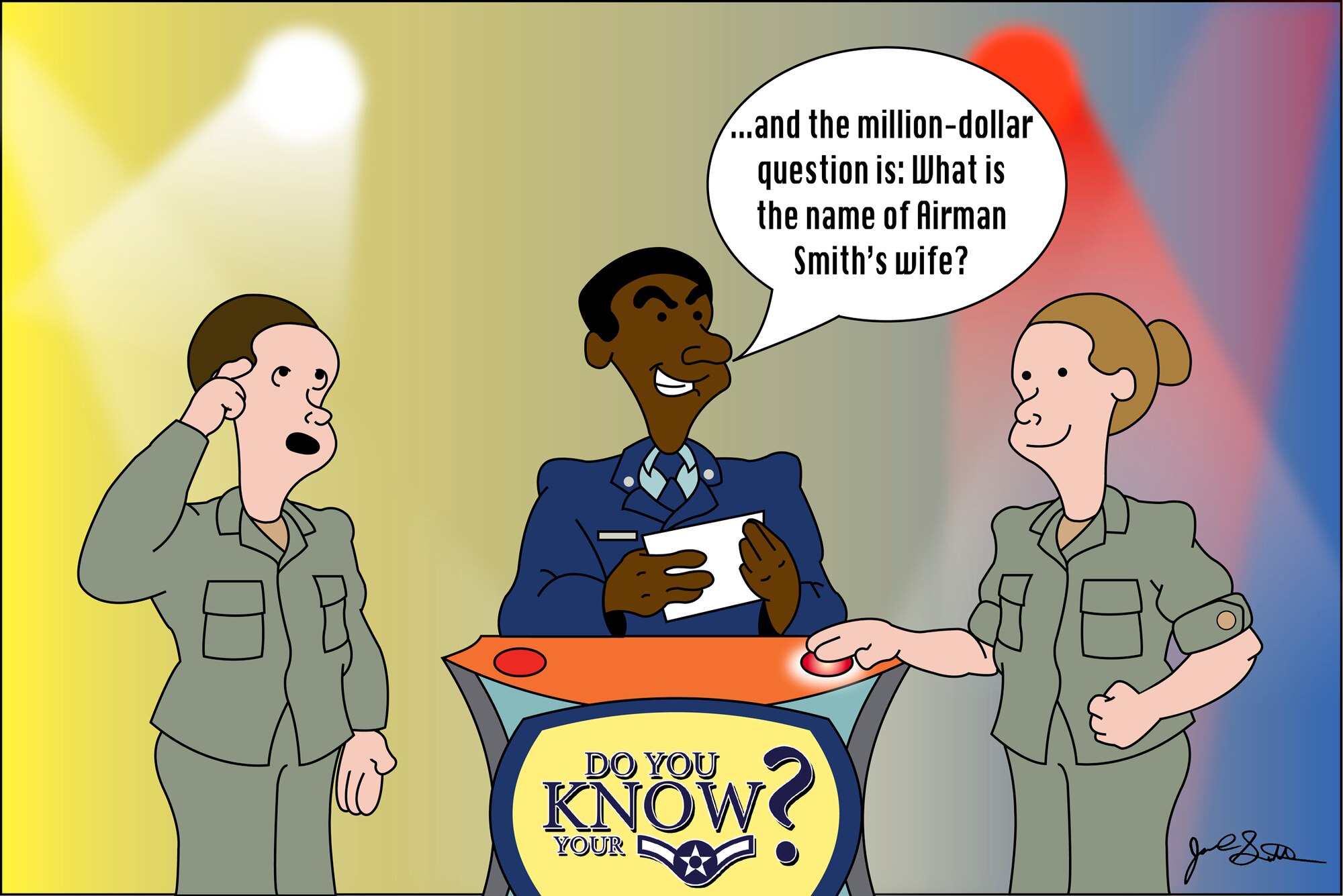 MOODY AIR FORCE BASE, Ga. -- Do you know your Airmen? You should. Knowing even the simplest facts about your co-workers is important when noticing differences in mood, attitude or lifestyle. (U.S. Air Force illustration/Senior Airman Jamal D. Sutter)