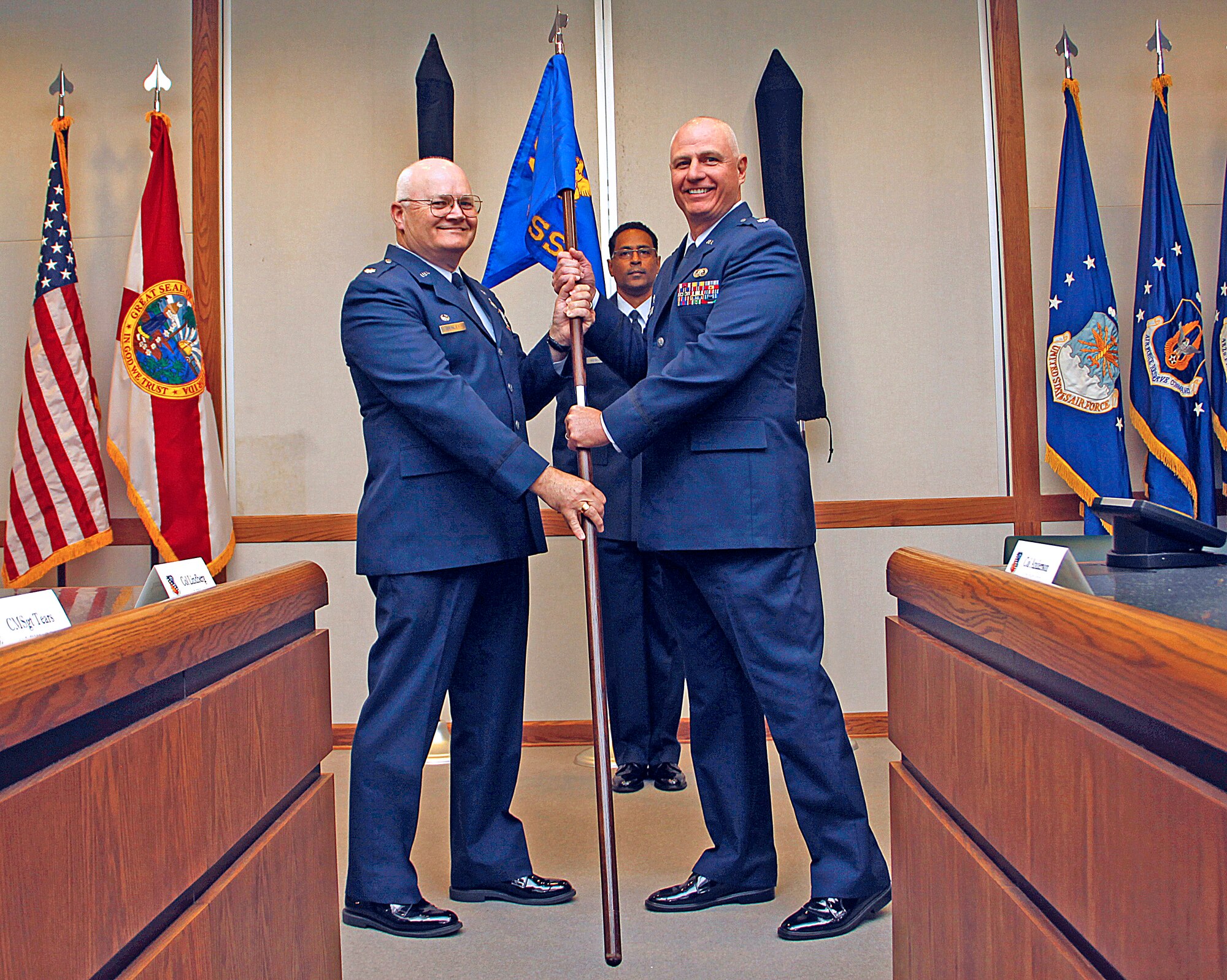 The 482d Force Support Squadron was activated during the December Unit Training Assembly, and in turn deactivating the  482d Services Squadron, the 482d Mission Support Group,  and the 482d Mission Support Squadron.  The command of the newly formed FSS was assumed by Lt Col Larry Holbrook.

Addressing the former squadrons that are now under the FSS, Lt Col Holbrook said "You all have a great legacy to draw on. Assuming command of the FSS will be a smooth transition thanks in part to the great work done before hand. We will embrace this change and continue to do an outstanding job."


