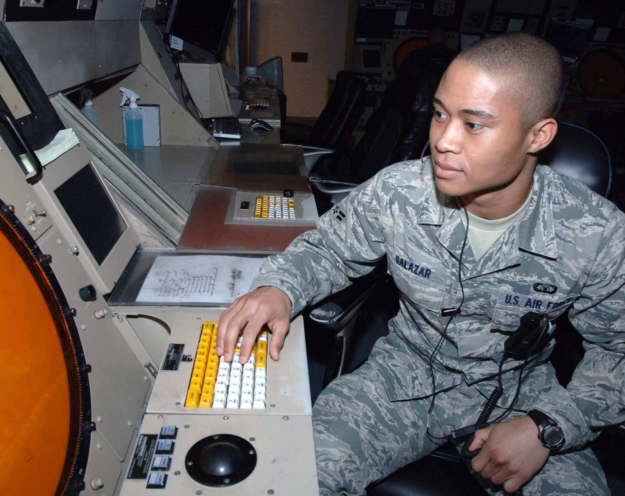 Airman 1st Class Obed Salazar, 319th Operations Support Squadron air traffic controller, is the Warrior of the Week for Dec. 6 through 10. Warrior of the Week recognizes everyday Airmen, working their every day job. (U.S. Air Force photo by Airman 1st Class Rachel Waller)