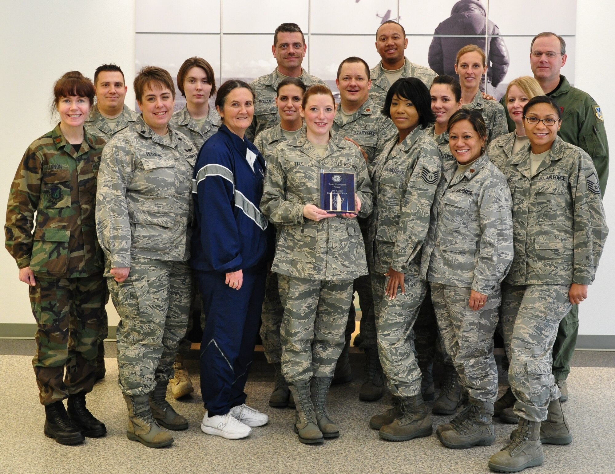 Members of the 447th Aerospace Medical Flight earned the Air Force Reserve Command Team Aerospace Award for their outstanding work during fiscal year 2009.  