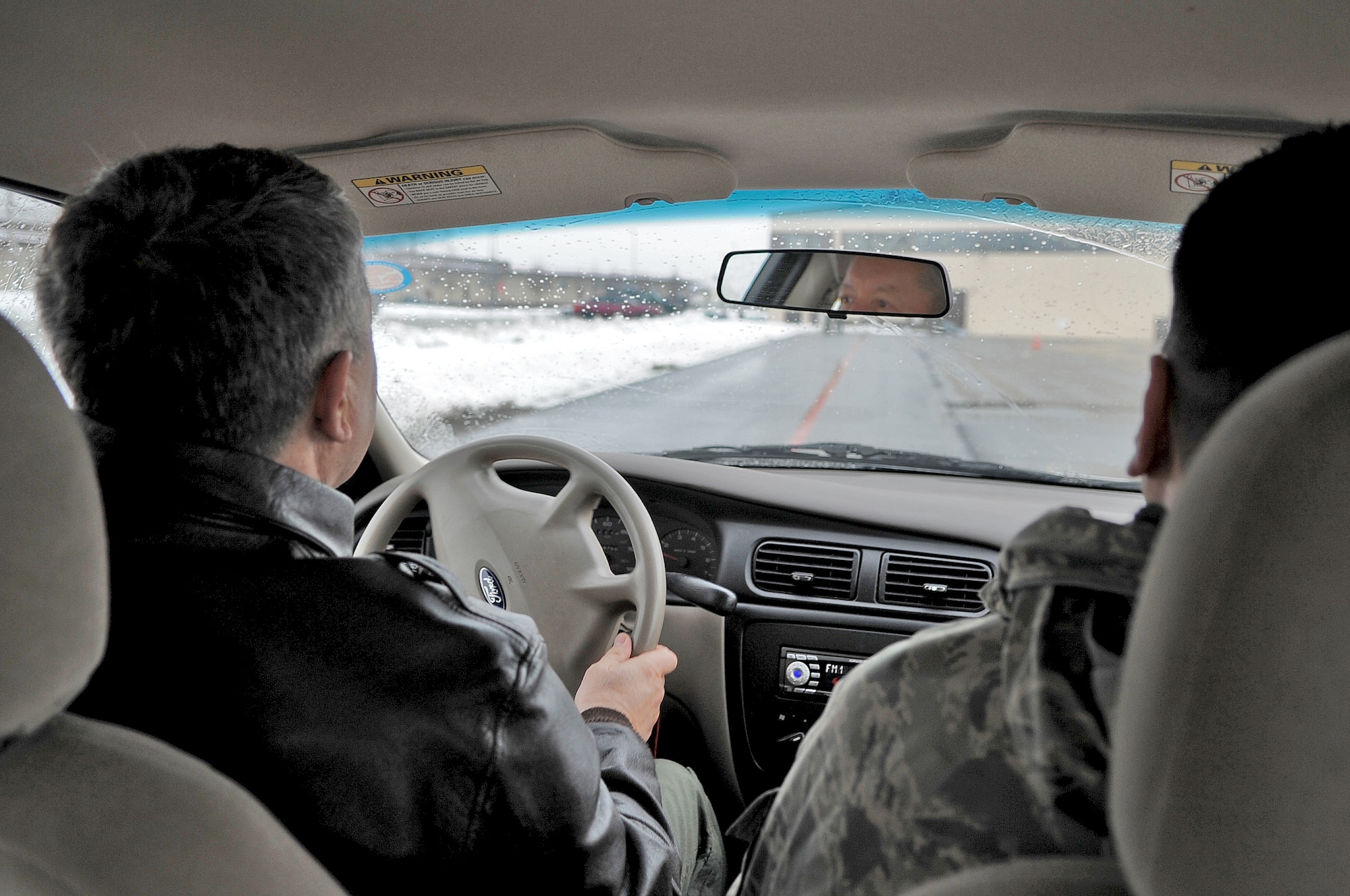 SPANGDAHLEM AIR BASE, Germany – Maj. Gen. Gregory Feest, Air Force chief of safety, drives the Skid Monster, a vehicle designed to simulate typical driving situations where the driver could lose control, during a visit to the 52nd Fighter Wing Dec. 8. General Feest visited the base for a day with Col. Eric Kivi, Air Force chief of aviation safety, and Col. Steven Vlasek, U.S. Air Forces in Europe chief of safety, to assess the wing’s driver safety programs and attended a USAFE Safety Summit at Ramstein Air Base to discuss traffic safety programs and other safety challenges within the command to keep Airmen safe. The General commended Spangahlem Safety Office and the Wing for their continued efforts to provide the education and skills necessary to keep Spangdahlem and USAFE Airmen safe.  (U.S. Air Force photo/Senior Airman Nick Wilson)