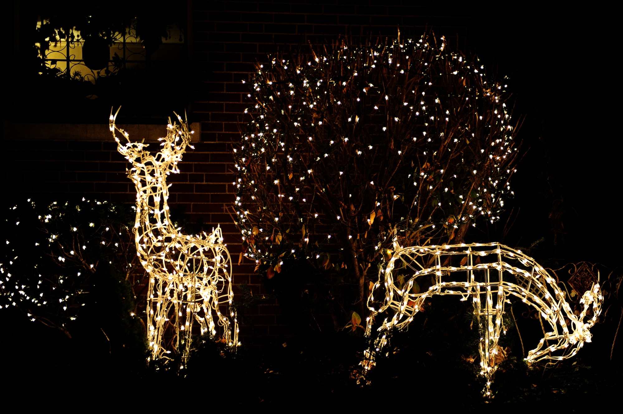 Members of team Scott decorated their homes in base housing in spirit of the holiday season. (U.S. Air Force photo by Staff Sgt. Brian J. Valencia)