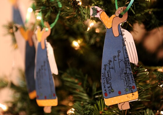 MOODY AIR FORCE BASE, Ga. -- The Airmen and Family Readiness Center is sponsoring an angel tree this holiday season. Members can come to the A&FRC and choose an angel from the tree to sponsor. Each angel on the tree represents a child in the community who is less fortunate this holiday season. The angel tree will end on Dec. 16 so the donations can be delivered on time. (U.S. Air Force photo/Airman 1st Class Benjamin Wiseman)(RELEASED)