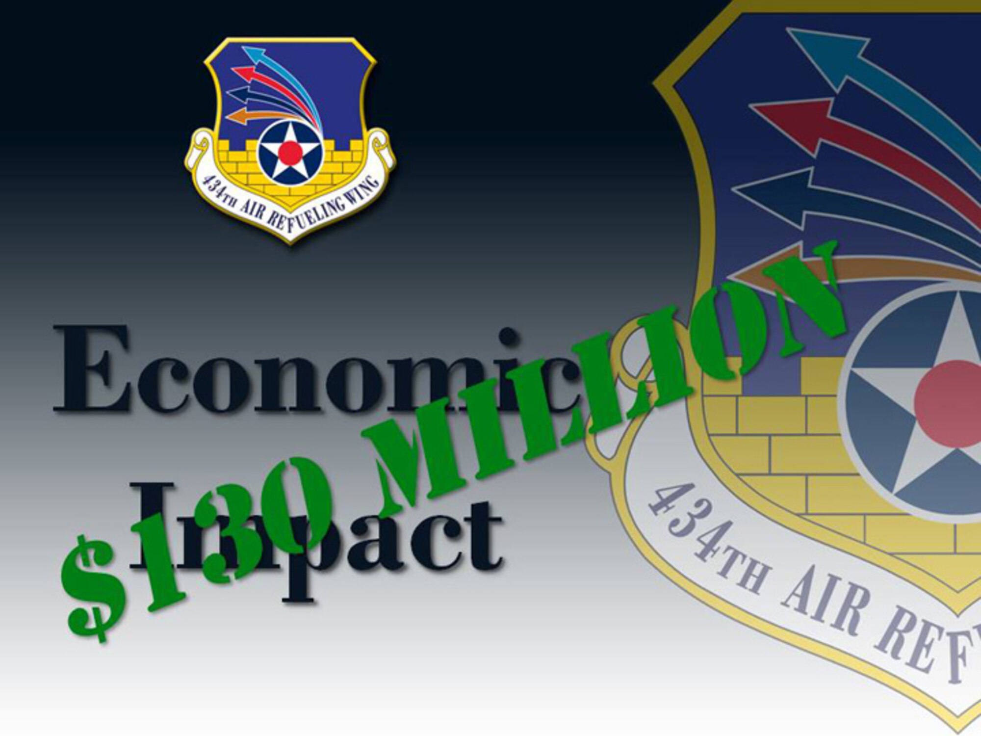 GRISSOM AIR RESERVE BASE, Ind., -- According to officials at Grissom ARB, the base pumped $130 million into the Indiana economy in fiscal year 2010.  (U.S. Air Force graphic)