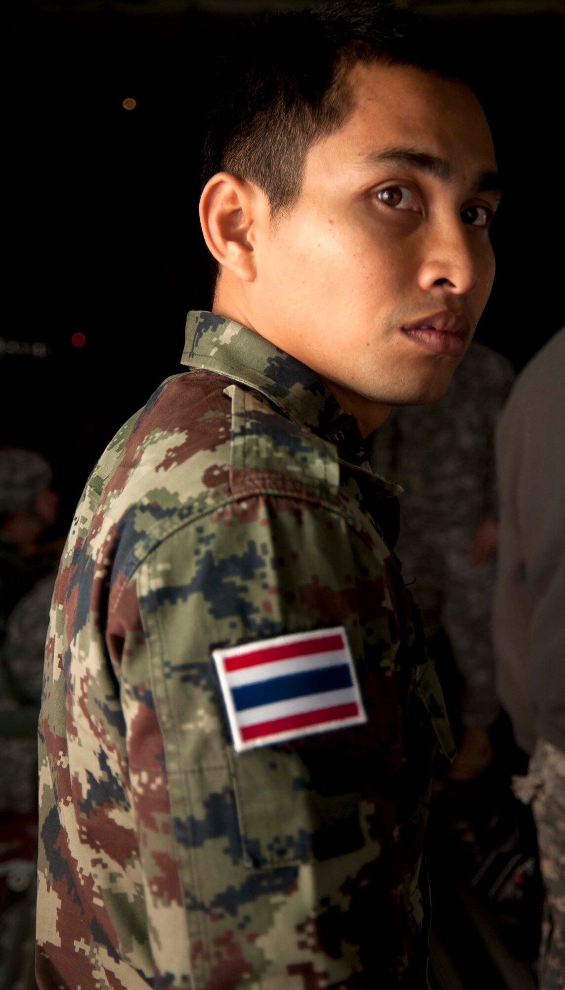 Captain Sittikorn Ruangjit of Thailand was the jumpmaster aboard the 815th Airlift Squadron's C-130J participating in the 13th Annual Randy Oler Memorial Operation Toy Drop held Saturday Dec. 11 at Ft. Bragg, N.C. Had the mission not been cancelled due to weather, the paratroopers on board would have earned Thai jump wings.