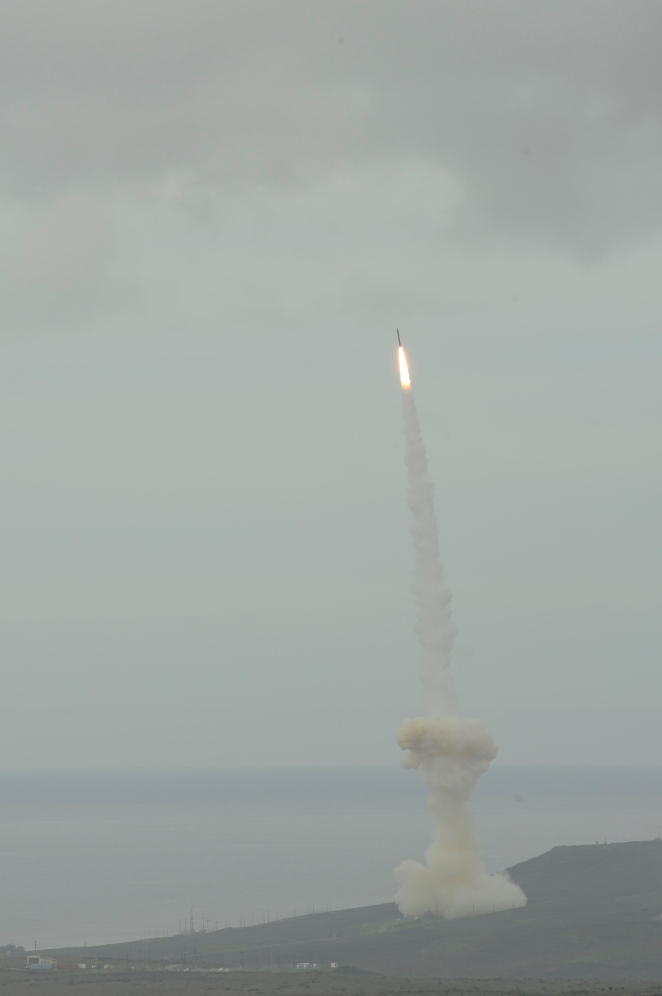 VANDENBERG AIR FORCE BASE, Calif. - Team Vandenberg launched a ground-based interceptor from Launch Facility 23 on North Base here at 12:03 p.m. Wednesday, Dec. 15, 2010. The launch was Vandenberg's last for 2010; the next launch is a Delta IV Heavy, scheduled for January 2011. (U.S. Air Force photo/Airman 1st Class Lael Huss)