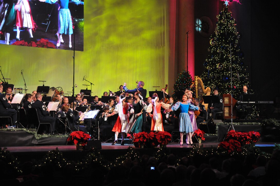 Dancers from the Virginia Ballet Company perform “Trepak” from “The Nutcracker” during the 2010 Holiday Concert Series.  This year’s holiday celebration featured the Concert Band, Singing Sergeants and Ceremonial Brass at Daughters of the American Revolution Constitution Hall in “The Best Gift of All”.  The audience was given a rare opportunity to choose certain selections that were to be performed—a first for The USAF Band.  (U.S. Air Force Photo by Senior Airman Christopher Ruano)