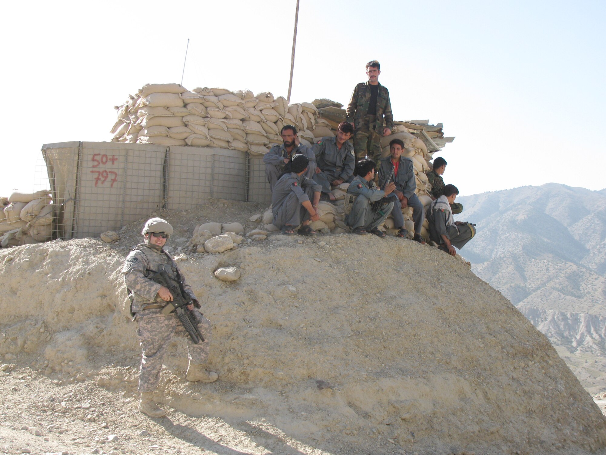 Staff Sgt. Alexander Yessayan is shown on a foot patrol in Paktya, Afghanistan. Sergeant Yessayan is assigned to the 53rd Combat Communications Squadron. (U.S. Air Force photo/Staff Sgt Marco Reyes)