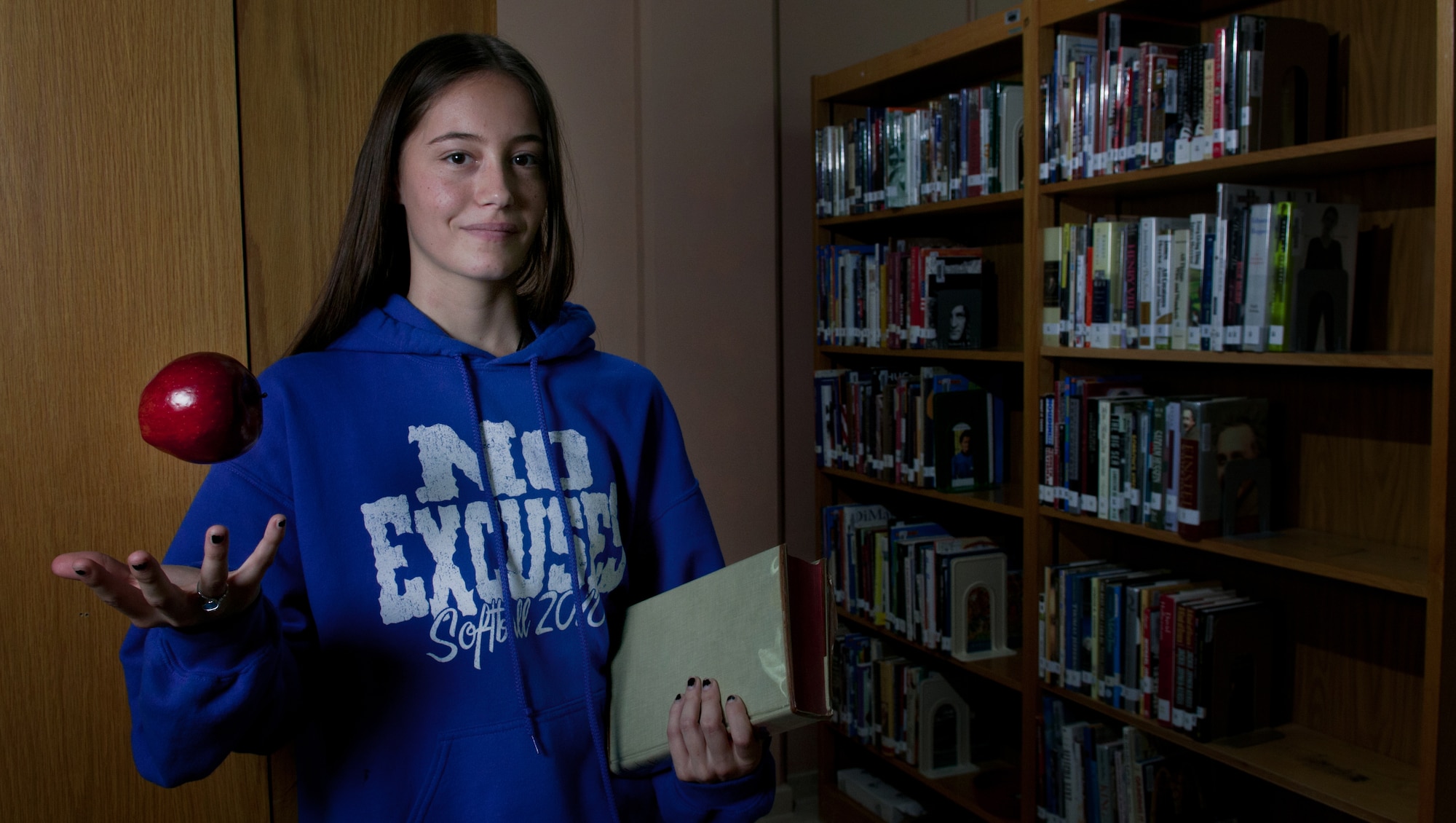 Chelsea Eckert, a senior at Incirlik Unit School, earned a College Board’s Advanced Placement Program Scholar Award in recognition of exceptional achievement on AP exams here. (U.S Air Force Photo/ Senior Airman Alexandre Montes/Released) 