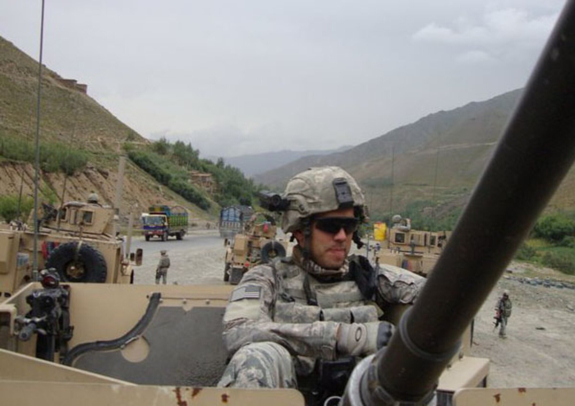 FORT WALTERS, TEXAS – Airman 1st Class Corey Alpago participates in pre-deployment convoy training here before leaving on a six-month deployment to Bagram Air Base, Afghanistan. While deployed the 4th SFS defenders had to utilize the skills when 23 Taliban members assaulted the base. Airman Algpago is a 4th SFS patrolman at Seymour Johnson Air Force Base, N.C. (Courtesy photo)