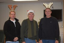 Rick Shaffer, Jay Stallard and Matt Sohr all show they have the holiday spirit. (USAF photo by Maj. Shannon Mann, 916ARW/PA)