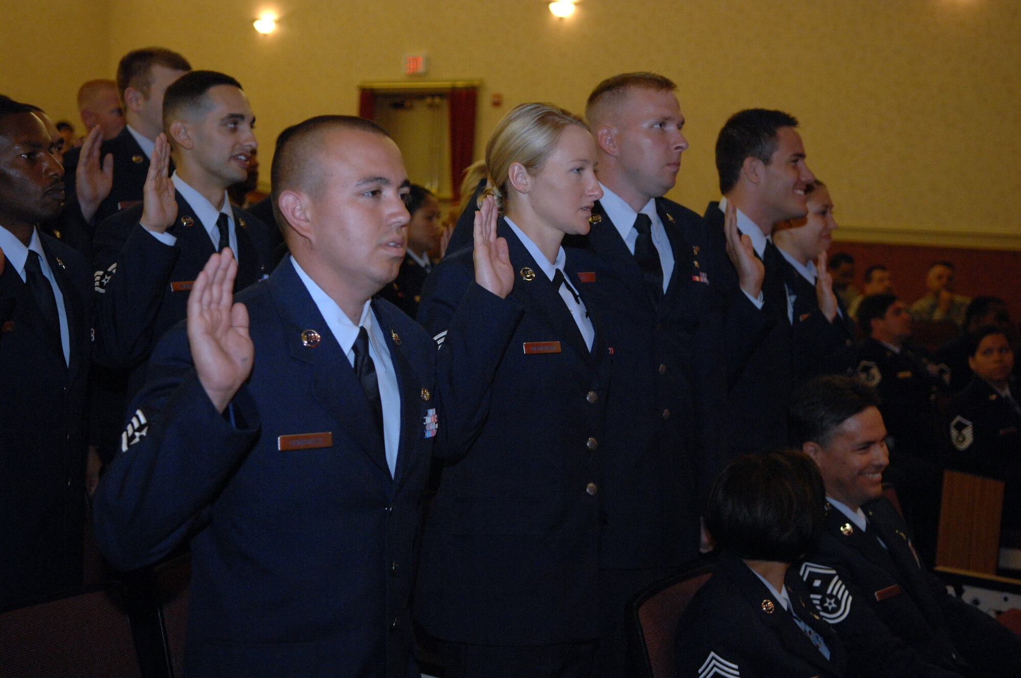 NCO and SNCO Induction Ceremony. (U.S. Air Force photo by SSgt Keith Lawson) 
