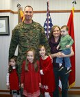 Major Kyle Murray and family at an award's ceremony for the Major.