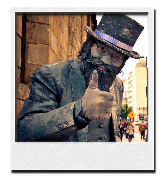 Traveling Abroad - Colombian street mime in Bogota (Photo by TSgt Samuel Bendet)