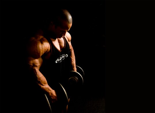 TSgt David Henry is a world-class body builder.(Photo by TSgt Samuel Bendet)