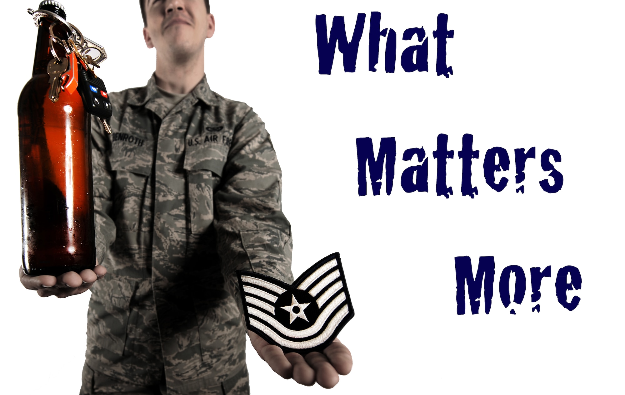 MOODY AIR FORCE BASE, Ga. -- As the Air Force continues to crack down on DUIs, it is ultimately an Airman's decision to drink responsibly. The consequences of drinking and driving could cause Airmen to lose rank and possibly risk their career. (U.S. Air Force illustration/Airman 1st Class Douglas Ellis)(RELEASED) 
