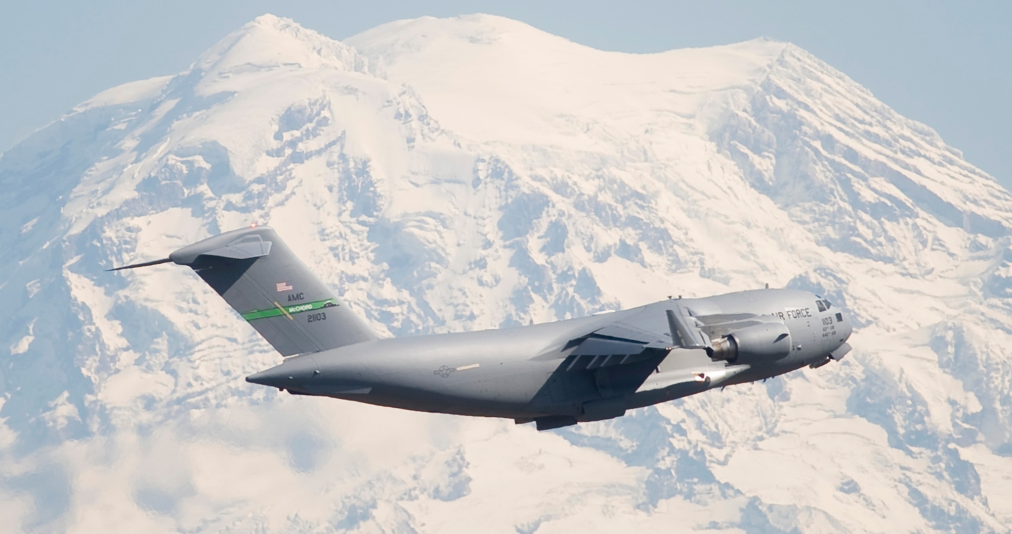 JOINT BASE LEWIS-MCCHORD, Wash., - This month of December the C-17 Globemaster III celebrated its two millionth flight hour.  Of those two million hours, the 446th Airlift Wing has flown 194,202 hours in the C-17. (U.S. Air Force photo/Abner Guzman)