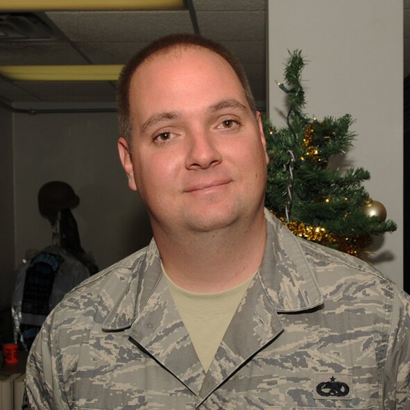 BARKSDALE AIR FORCE BASE, La. - "I actually do not make any New Year's resolutions. I believe that people should not wait until the first of the year to try and change something about themselves. But I do have two things I would love to accomplish next year. My first project would include painting both my race cars, and the second is spending more time with my son. If I prioritize the items on my list, I should be able to complete these items with little resistance." Tech. Sgt. Charles Marting, 2nd Aircraft Maintenance Squadron, North Palm Beach, Fla. (U.S. Air Force photo/Senior Airman Alexandra M. Boutte) (RELEASED)