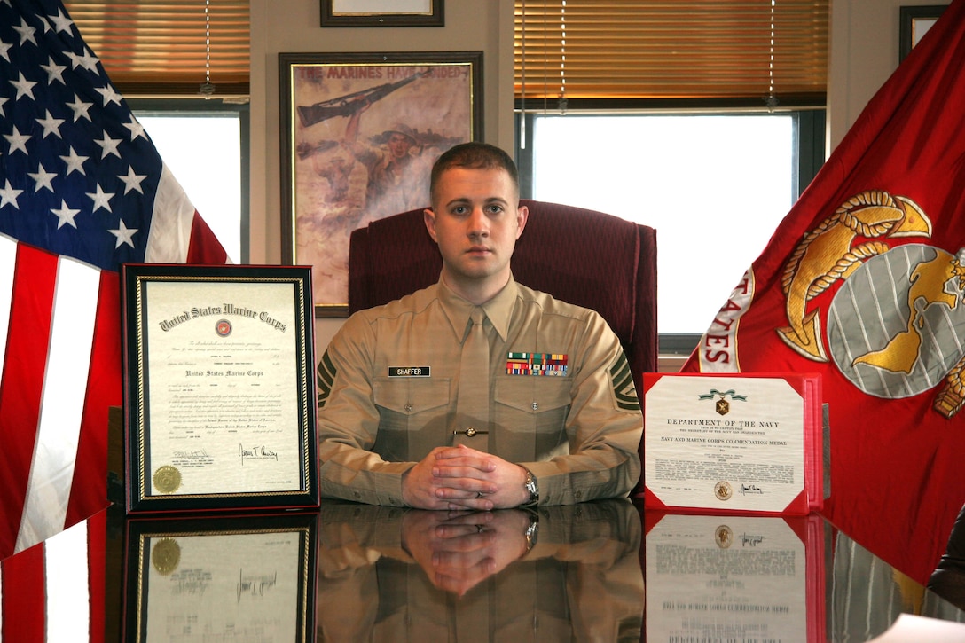 Sgt. Joshua Shaffer, a Morehead, Ky., native, reported to RS Indianapolis as a canvassing recruiter in April 2008. Twenty-one months, and two meritorious promotions later, GySgt Shaffer sits a the head of his substation with accolades that many 8411s and 8412s would agree are hard to rival.  In 21 months Shaffer was named Rookie Recruiter of Year 2008, Recruiter of the Year 2009, Recruiter of the Nation and is also a Centurion. Shaffer contracted 100 qualified individuals, 80 percent were in the higher mental groups, all 100 were Tier 1, High School Graduates.  As of February 10, 64 have shipped to recruit training and only one has come home without the title of Marine.”