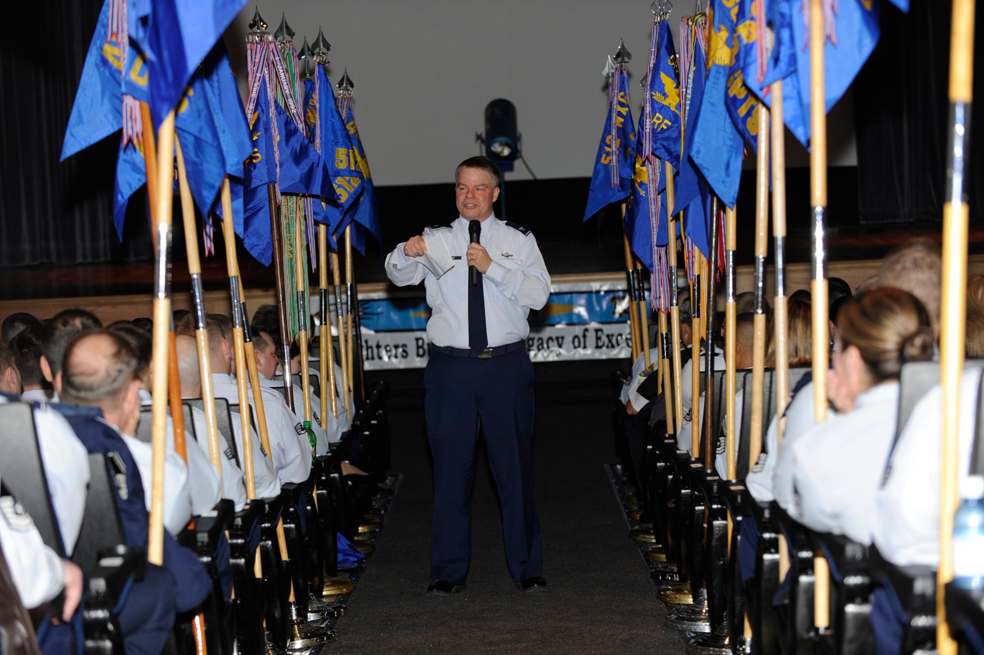 Col. Dave Hafer, 436th Operations Group deputy commander, warms up the crowd at the Installation Excellence Kick-Off Party prior to the Installation Excellence Selection Board’s arrival. Following the inbrief, Dover hosted a kick-off rally to highlight Team Dover's enthusiasm as they compete for the 2010 Commander-in-Chief’s Annual Award for Installation Excellence to the five board members currently evaluating 26 mission areas. Elmendorf AFB, Alaska, is the other finalist for the award. (U.S. Air Force photo/Jason Minto)