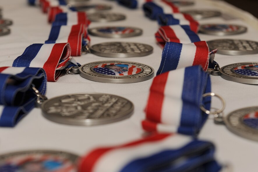 MOODY AIR FORCE BASE, Ga. -- Nominees wait to receive their medallions during the 23rd Wing Annual Awards Ceremony at the James H. Rainwater Conference Center in Valdosta, Ga., Jan. 30. The ceremony recognizes the 23rd WG and 93rd Air Ground Operations Wing top performers. (U.S. Air Force photo by Airman 1st Class Benjamin Wiseman)