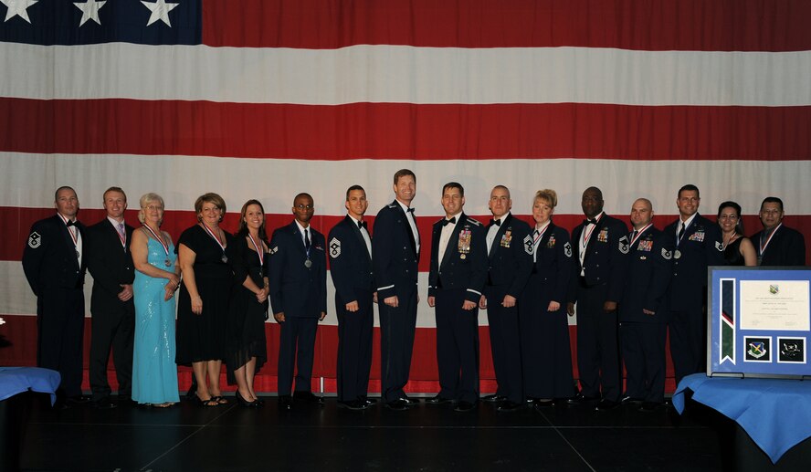 MOODY AIR FORCE BASE, Ga. -- Annual award winners pose for a photo during the 2009 Annual Awards Ceremony held at the James H. Rainwater Conference Center in Valdosta, Ga., Jan. 30. (U.S. Air Force photo by Airman 1st Class Benjamin Wiseman)
