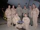 Aircrew members from the 151st Air Refueling Wing pose for a group shot in front of their KC-135 after completing an aeromedical evacuation mission from Ramstein Air Base, Germany to Bagram AB, Afghanistan. With the exception of one boom operator, this was the first AE mission for the entire crew. (Front row): Tech. Sgt. George Kalakis and Master Sgt. Brian Lawson (Back row - left to right) Maj. Corey Love, Maj. Daniel Boyack, Staff Sgt. Enoch Pitzer, Staff Sgt. John Lawson, Tech. Sgt. Jeffrey Hall and 1st Lt. David Geerdes U.S. Air Force courtesy photo (unclassified)
