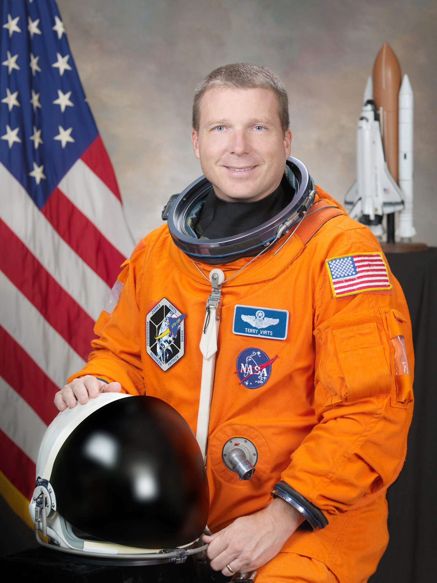Col. Terry Virts will pilot the Space Shuttle Endeavour during the STS-130 mission scheduled for take off Feb. 7, 2010, from the Kennedy Space Center in Florida. He is an F-16 Fighting Falcon pilot and test pilot with more than 3,800 flying hours and 45 combat missions. (NASA photo)