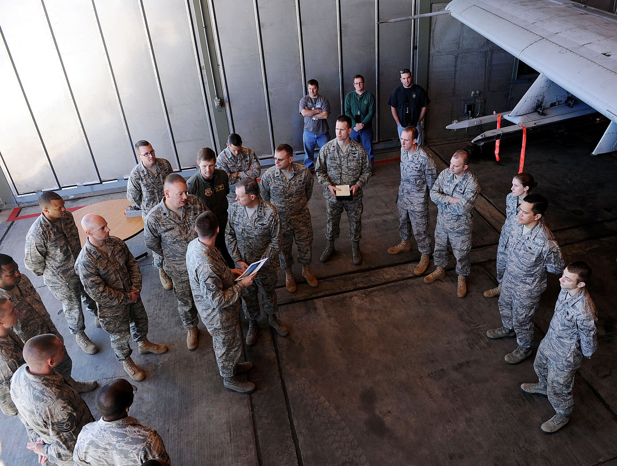 MOODY AIR FORCE BASE, Ga. -- Moody Airmen show Gen. William M. Fraser III, Air Combat Command commander, an A-10C Thunderbolt II during his base visit here Jan. 27. General Fraser was provided details on the aircraft’s capabilities as well as a mission brief. (U.S. Air Force photo by Airman 1st Class Joshua Green)